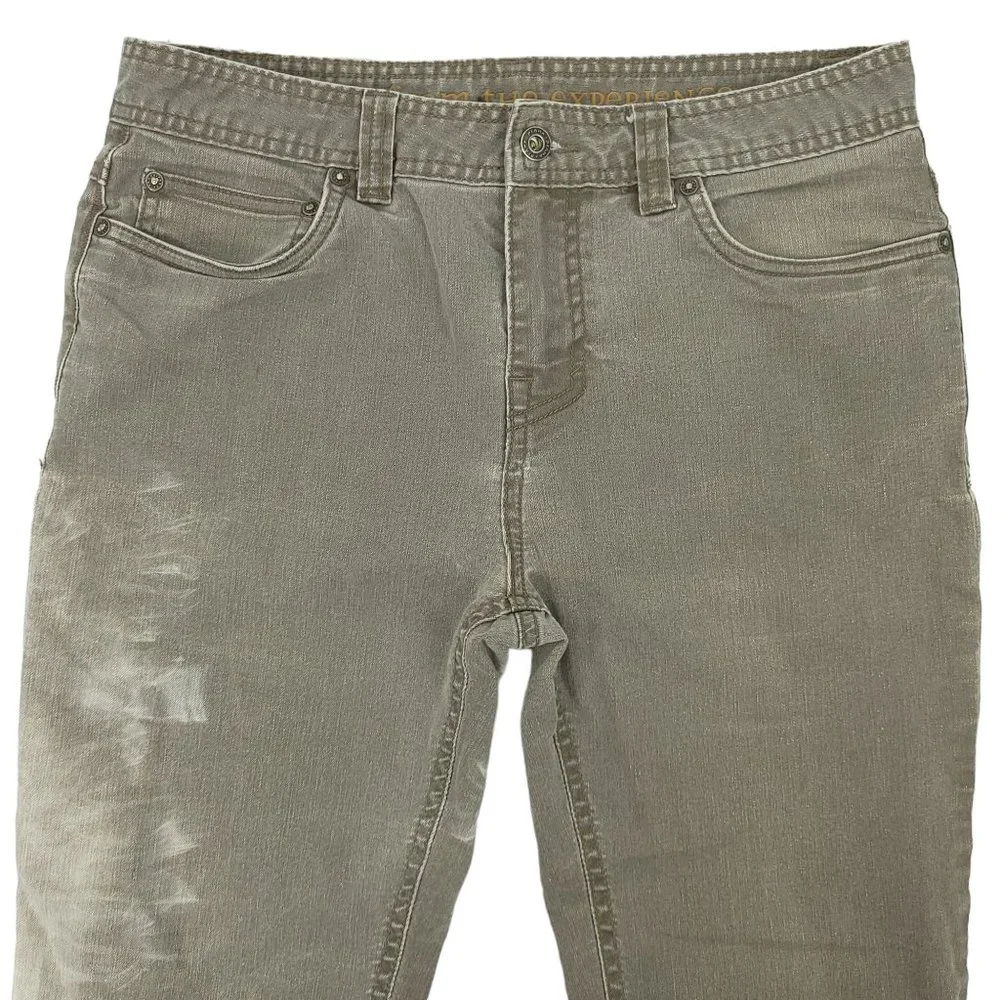 Prana Slim Fit Jeans Gray Straight Leg Men Size 31x30 Mid Rise Stretch Denim